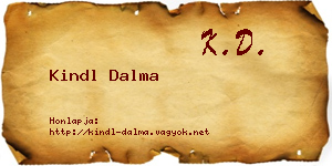 Kindl Dalma névjegykártya